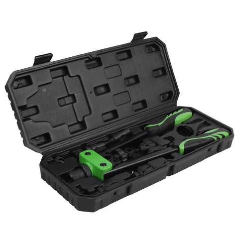 Rivet Nut Setting Kit With Ergonomic Rubber Grip For Comfort And Efficiency, Durable Alloy Steel Construction in open case