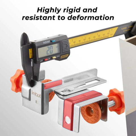 Hassle Free Adjustable Stainless Steel Cabinet Drawer Front Mounting Clamp Kit For Dead Nuts Alignment And Ridiculously Smooth Woodworking Upgrades With Heavy Duty Carry Bag, measuring tool with calibrated clamp