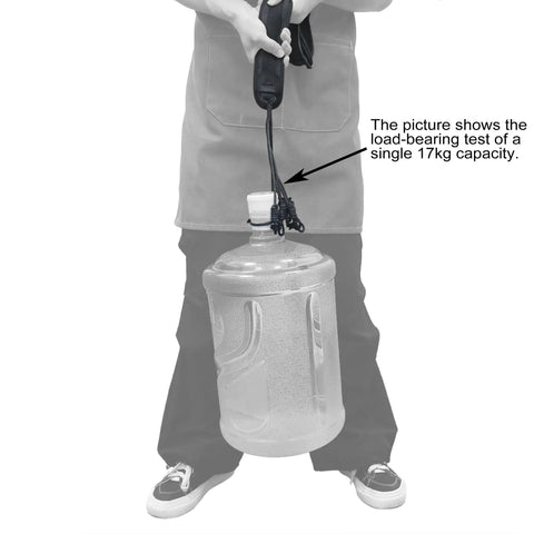 Load-bearing test of Canvas Bird Game Carrier For Waterfowl And Small Animals, showing strength with 17kg weight on cord loops.