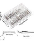 Grab And Go All In One Eyeglass Repair Kit With 1000 Small Screws Nuts Washers Nose Pads And Curved Tweezers Micro Screwdriver