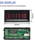 LCD readout for CNC Top-Notch Brushless Spindle Motor Kit 500W ER16 48V DC showing real-time speed dimensions 60x30mm