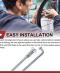 Installation of 48 Piece Set Of 10G Bicycle Spokes 125mm Silver Tone Galvanized Carbon Steel Wheel Spokes For Bike Rims