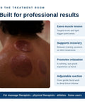 Ultimate Pro Cupping Therapy Set With 18 Multi Sized Vacuum Cups used on back showing circular marks in therapy session