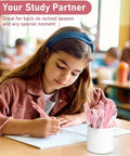 Girl writing with pink pen from Cute Pink Ink Pens And Highlighters Set For School And Office, macaron color kit on desk