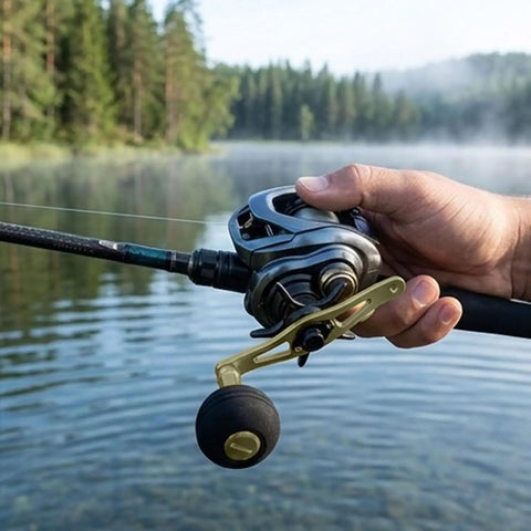 Sweet Fishing Reel Handle Replacement Kit With Comfortable Eva Grip Knob And Rocking Arm Universal Fit For Spinning Reels Perfect Upgrade For Fish Lovers Who Want A Tighter And Smoother Cast Every Single Time. 103mm EVA grip on spinning reel