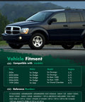 Chart showing vehicle fitment for 132 Amp Beefed-Up High-Output 12V Alternator For Dodge Durango, Ram 1500, Jeep Grand Cherokee