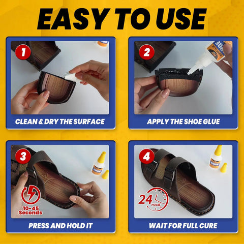 Step-by-step guide using Heavy Duty Shoe Glue For Sole Repair And Reattachment On Sneakers Boots Heels Waterproof All Purpose