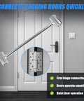 Heavy Duty 14 To 19 Mm Flag Hinge Adjustment Tool For Doors DIY Friendly Gap Fitting Wrench displayed against a door.