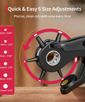Revolving Punch Plier Kit For Leather Workhorse Rotary Hole Punch Set With Clearly Labeled Wheel Sizes and 6 Size Adjustments
