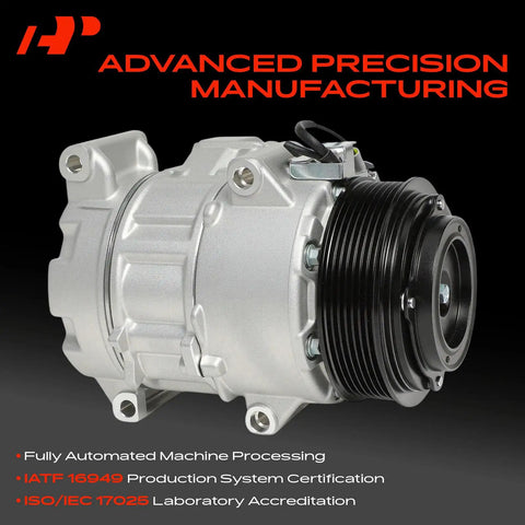 AC Compressor With Clutch Fits Lexus ES350 RX350 Toyota Avalon high performance unit with seven groove pulley, direct bolt-on replacement.