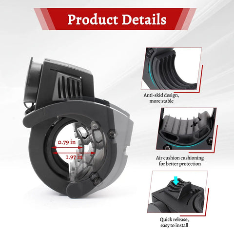 Shovel Holder With Rubber Grip Mount Kit With Lock Fits 0.79 To 1.79 Inch Tool Handles Quick Release detail view