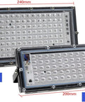 JUDYSSY Security Lights Outdoor Led Uv Black Light, Blacklight Flood Light Wit, with Plug,50W and 100W size comparison.