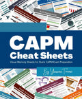 Visual Memory Cheat Sheets For Quick CAPM Exam Prep That Sticks cover showing various colorful study cards.