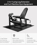 2 In 1 Leg Extension And Curl Machine for Home Gym full leg day trainer, black steel frame, adjustable design, quads and hamstrings