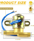 4040 Humidifier Water Solenoid Valve 24 Volt Fit For Aprilaire 240 400 500 600 700 Series brass valve with size details