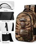 Dope Wild Ant Printed Unisex Backpack with large capacity, durable polyester, detailed ant print, handle, shoulder strap, zippers