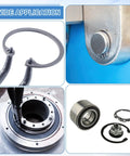 Five Pack Internal Retaining Ring Circlip Set 2.52 Inch Outer Diameter 2.25 Inch Inner Hole 0.08 Inch Thick 65Mn Spring Steel With Black Oxide Finish For Grooved Shafts And Studs in use applications