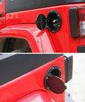 Jeep Wrangler 2007 2018 Gas Cap Fuel Door Cover No Locking Gas Tank Cover For JK JKU Rugged ABS installed on vehicle