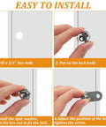 Installation instructions for Two Pack Tubular Cam Locks Seven Eighth Inch Cylinder fits cabinets and drawers keyed alike.