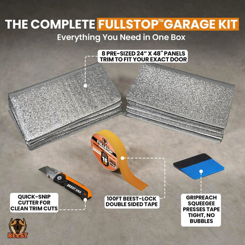 Top Rated Garage Door Insulation Kit For 8x8 Single Doors Includes Eight Precut Foam Core Panels With Tape And Cutter To Seal Drafts Block Heat Loss And Keep Your Garage Snug Year Round.
