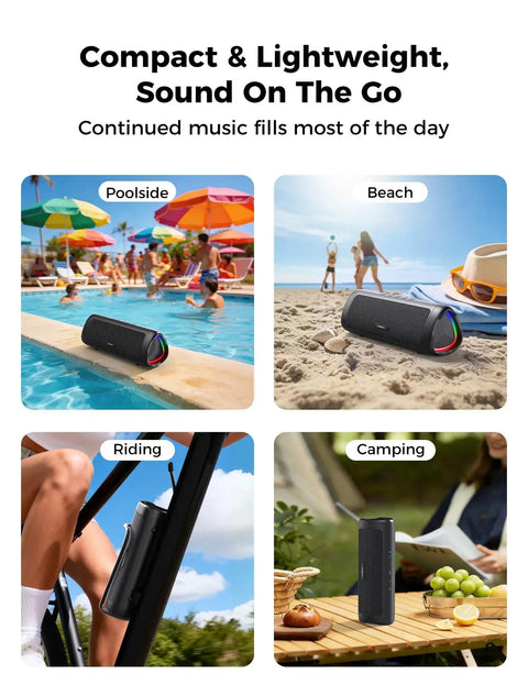 Beast Bluetooth Speaker Portable Wireless IPX5 Waterproof With 20 Hour Playtime And TWS Pairing BT5.3 in outdoor settings