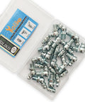 Pro Grade Quarter Inch 28 Thread Grease Fitting Assortment Kit With Straight 45 Degree And 90 Degree Zerk Fittings, Galvanized Steel
