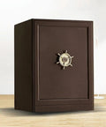 Front view of a Compact Home Safe Box For Personal Valuables Made From Steel With Shock Proof Construction Perfect For Cash Passport Jewelry And Documents In Cabinets Or Under Bed