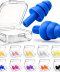 50 Pairs Reusable Silicone Ear Plugs With NRR 32dB For Sleeping Snoring Swimming And Noise Blocking All Night Comfort Waterproof Christmas Tree 3 Flange Ear Plugs Assorted Colors Pack Of 50