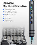 Mini Electric Screwdriver Set 140-In-1 Cordless Do It All Precision Kit with 5 torque settings and LED light