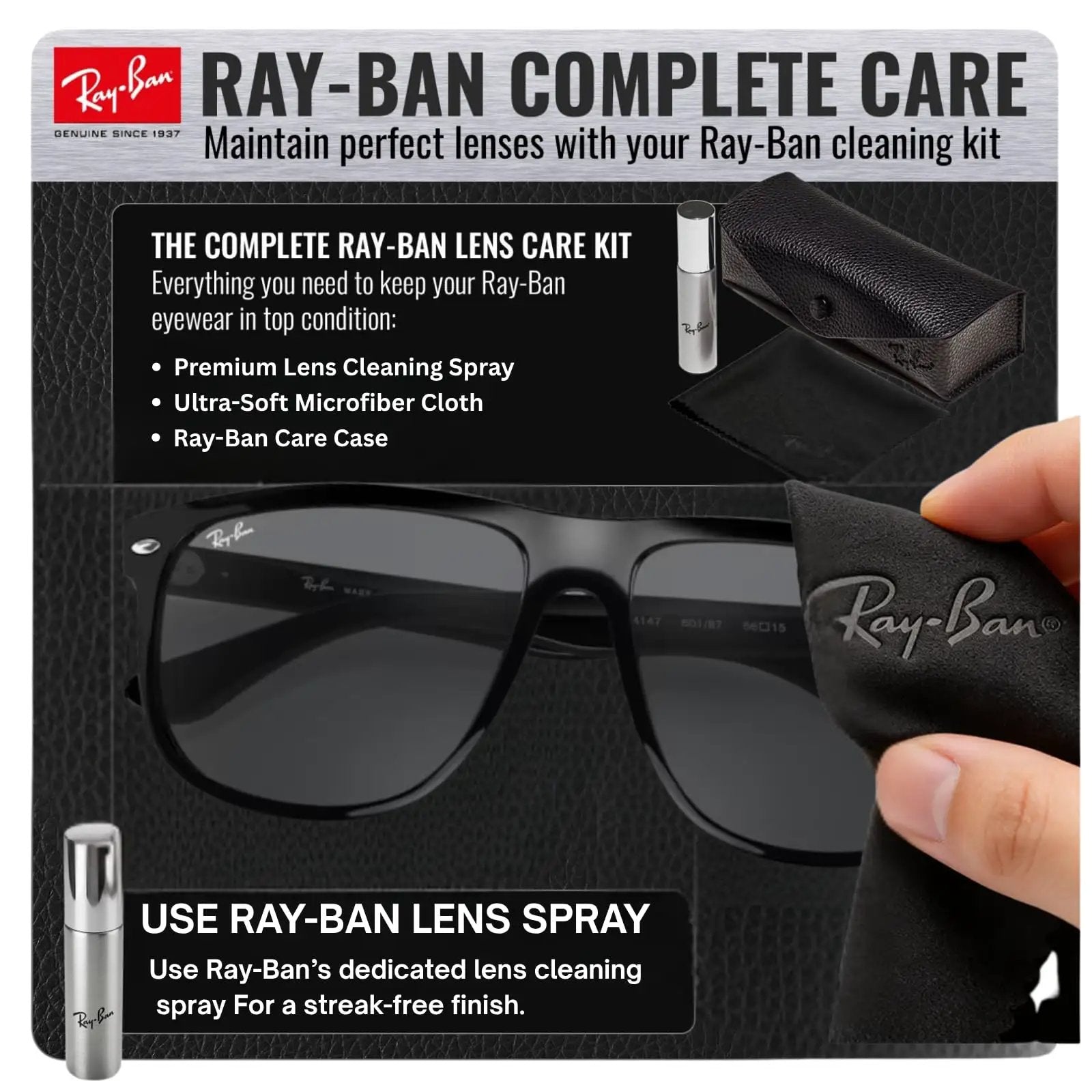 RB4147 Square Sunglasses For Men ✓
