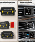 Dead Set Accurate Wireless RV Leveler With Six Axis Gyroscope Sensor And Crisp Digital Screen installation options for monitor and transmitter.