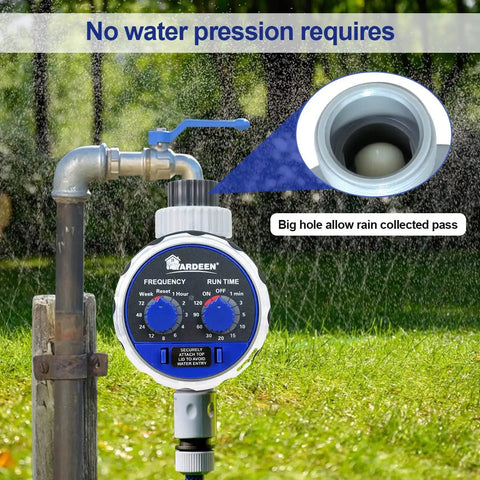 Water Timer For Hose Sprinkler Garden Irrigation Controller With Two Dials No Water Pressure Required Adjustable Schedule