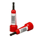 EZ Spin On Wire Connector Driver Tool For Electrical Installations, red ergonomic grip, UL Listed, quick chuck or drill use, two tools