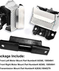 GMC Three Piece Engine Motor Mount Heat Shield Kit For Front And Auto Transmission Mounts Compatible With 2007-2014 Sierra 1500