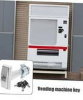 Badass Vending Machine T Handle Lock Kit With Keys High Security Snack Dispenser Access Control on white vending machine door