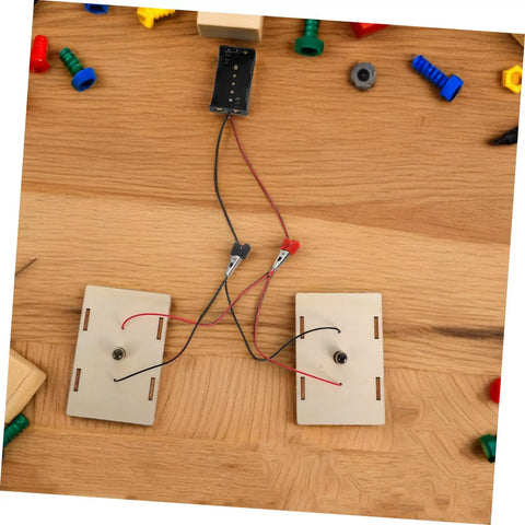 Hands On Circuit Board Kit For Young Experimenters Electrical Circuit Building Set displayed with components on a table