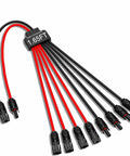 2 To 8 Solar Panel Y Branch Parallel Connector Cable For Easy 4 Panel Setup No Tools Needed Waterproof Solar Panel Splitter