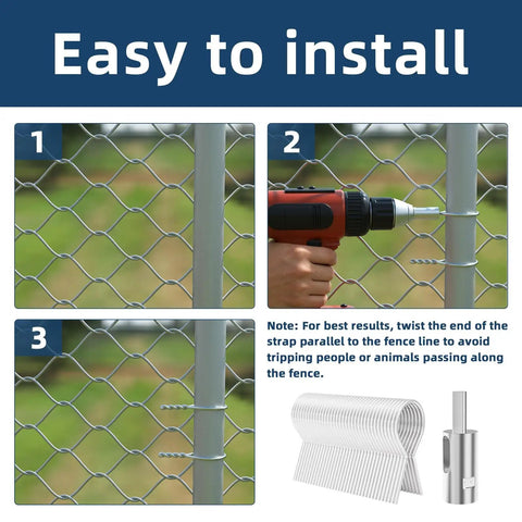 Installation of 200 Pack 11 Gauge Galvanized Steel Fence Ties For One And Five Eighths Inch Posts Ez Twist Drill Chuck Tool Kit