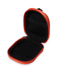 Open view of Built Like A Tank Compact Carrying Case For Apexforge Iring Laser Measurement Tool, showing soft interior and mesh pocket.