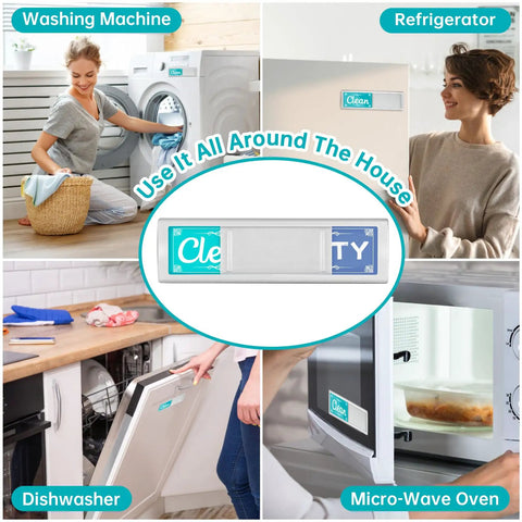 Dishwasher Clean Dirty Sign Magnet With Strong Magnetic Hold Green And Blue No Scratch Slide Tab for various kitchen appliances