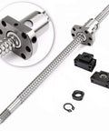 550mm Ballscrew Kit With BK10 BF10 End Supports For CNC Machines RM1204 12mm Diameter 4mm Pitch Ball Screw And Nut Housing