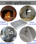 Ceramic fiber insulation blanket, 39.4x24x0.5 in, fireproof to 2400F, for fireplaces, stoves and ducts