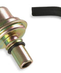 B&M 20234 adjustable vacuum modulator, metallic gold finish with black rubber hose.