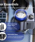 2 In 1 Smart Car Cup Warmer And Portable Cooler 12V Universal Heated Drink Holder With Digital Temp Display in vehicle cup holder with power cord.