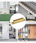 10 Pack 3.54 Inch Aluminum Alloy Drawer Pulls And Window Sash Lift Handles With Screws And Nail Free Adhesive Bronze Finish