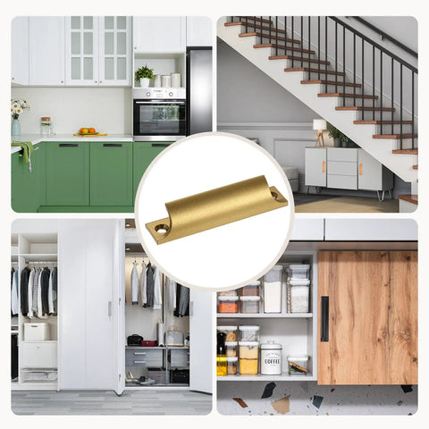 10 Pack 3.54 Inch Aluminum Alloy Drawer Pulls And Window Sash Lift Handles With Screws And Nail Free Adhesive Bronze Finish