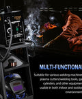 Heavy Duty Welding Cart With Four Drawers And Large Workbench 360 Degree Swivel Wheels Rolling Trolley For MIG TIG Welder