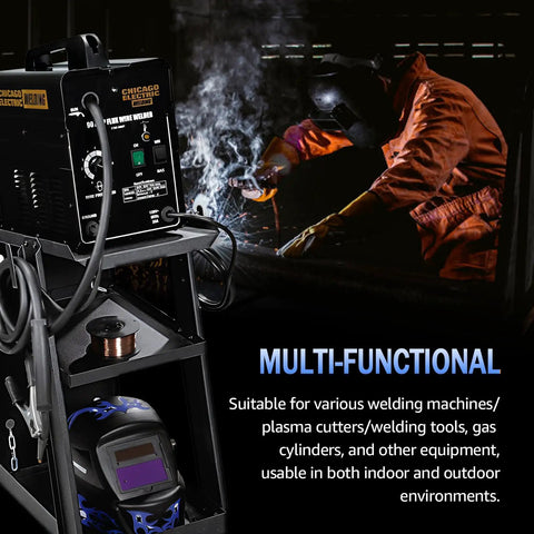 Heavy Duty Welding Cart With Four Drawers And Large Workbench 360 Degree Swivel Wheels Rolling Trolley For MIG TIG Welder