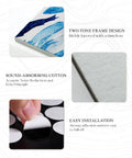 Top Shelf Acoustic Wall Panels With Dope Watercolor Fish Art For Bedroom And Podcast Room Sound Absorbing Polyester Fiber Decor Noise Fighting Wall Tiles 8 Piece Collection, showing sound-absorbing cotton and easy installation.