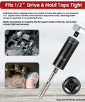 5-Piece Tap Socket Set For Large Taps 5/8 In, 11/16 In, 3/4 In, 7/8 In And 1 In With 1/2 In Drive Tap Socket Adapters in use